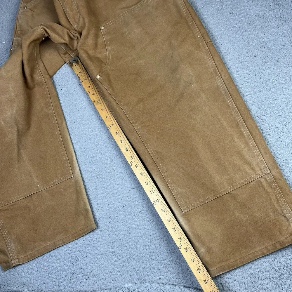 Vintage Carhartt B01 BRN Canvas Double Knee Mens Pants‎ Y2K Size 42x30 USA Made